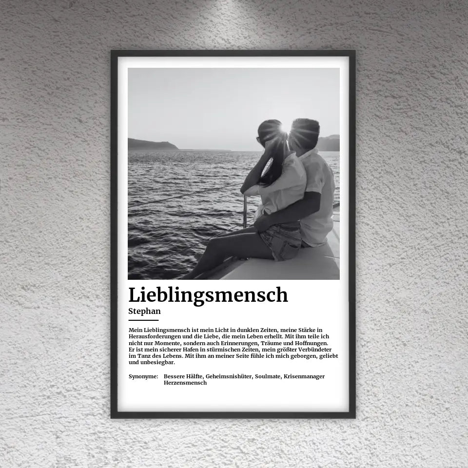 Personalisierte Bilder: Foto mit Definition - Individuelles Poster mit Rahmen | Personalize Palace
