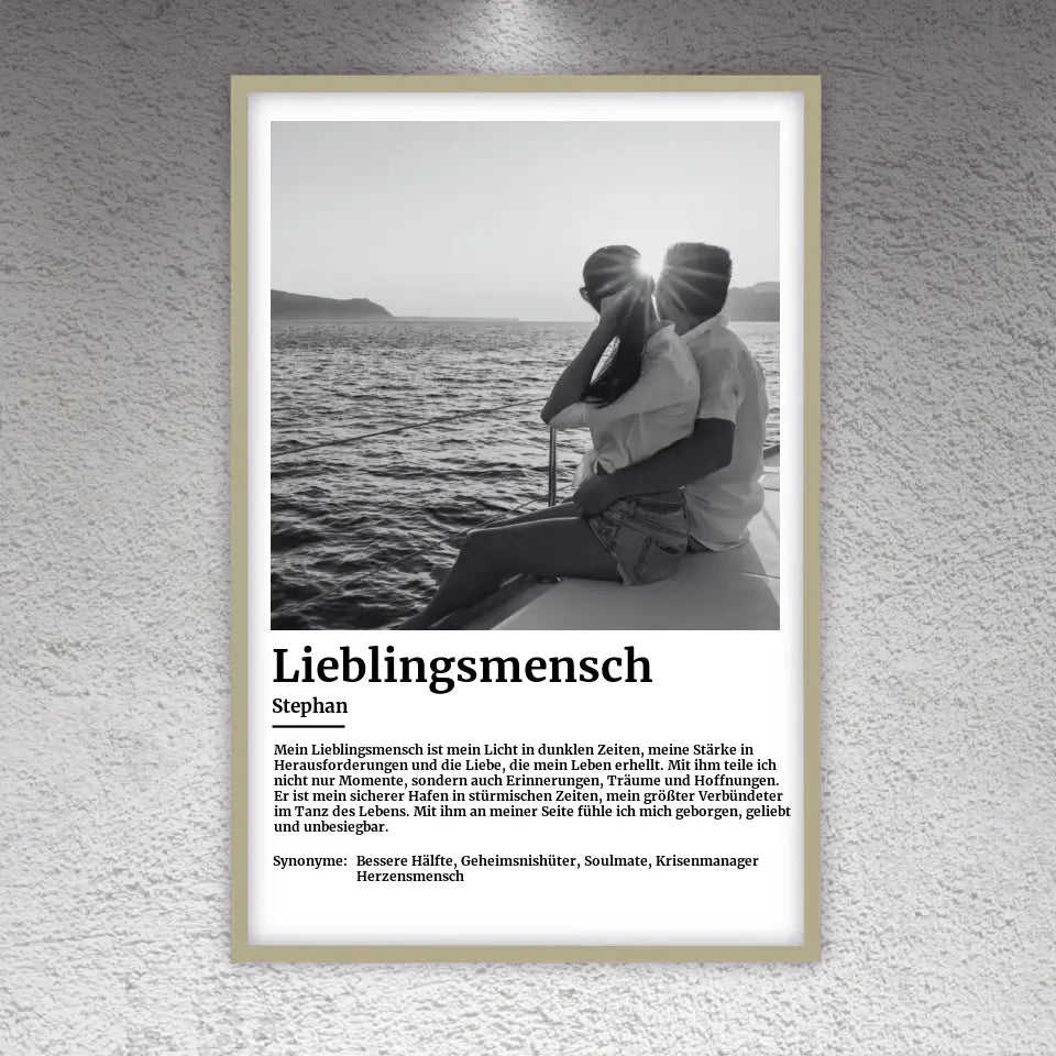 Photo with definition - Individual poster with frame