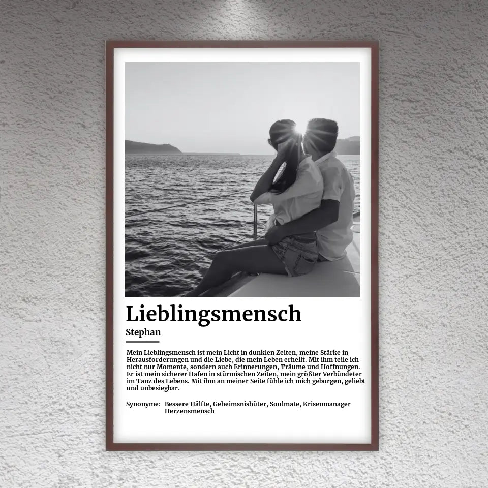 Photo with definition - Individual poster with frame