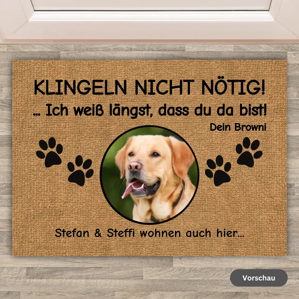 Personalisierte Fußmatte: Klingeln nicht nötig! - Individuelle Fußmatte | Personalize Palace