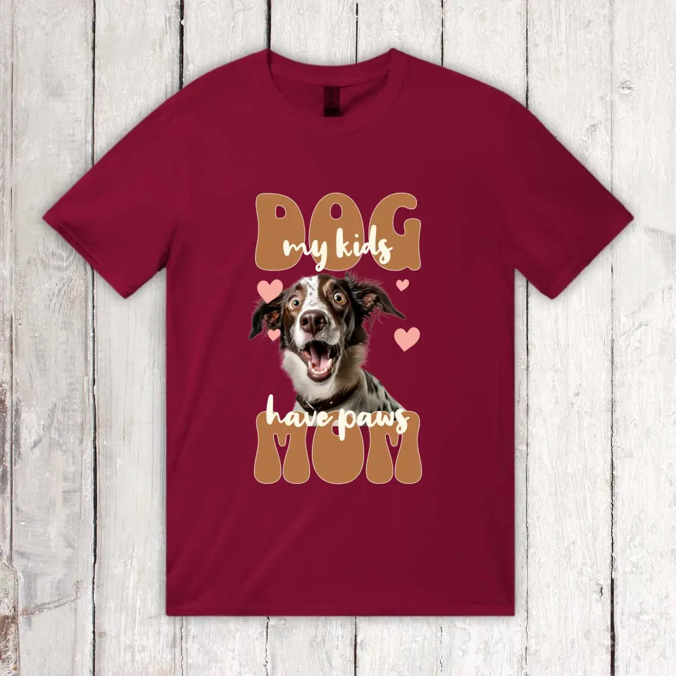 Dog Mom mit Foto - Individuelles Foto T-Shirt