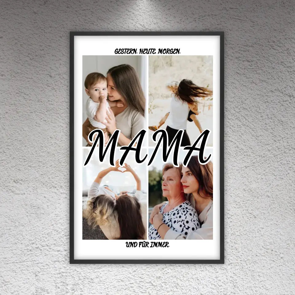 Personalisierte Bilder: Fotocollage Mama, Papa, Oma, Opa - Individuelles Poster | Personalize Palace