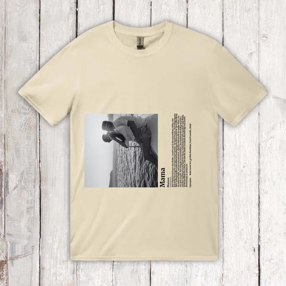 Personalisiertes T-Shirt: Defintion Mama mit Foto - Individuelles T-Shirt | Personalize Palace