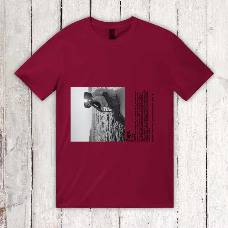 Personalisiertes T-Shirt: Defintion Papa mit Foto - Individuelles T-Shirt | Personalize Palace