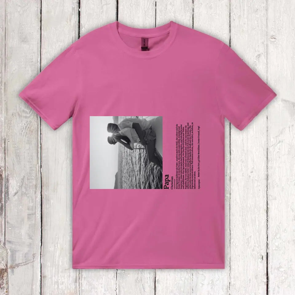 Personalisiertes T-Shirt: Defintion Papa mit Foto - Individuelles T-Shirt | Personalize Palace