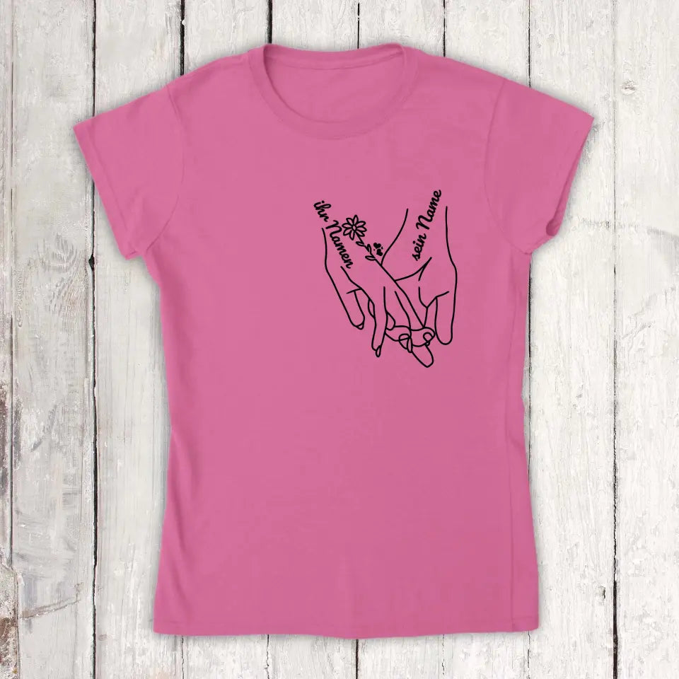 Hands of Love - Personalized Couple T-Shirt