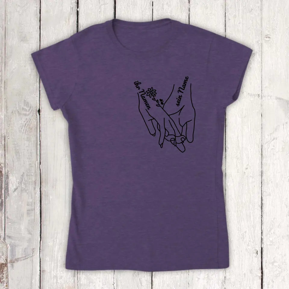 Hands of Love - Personalized Couple T-Shirt