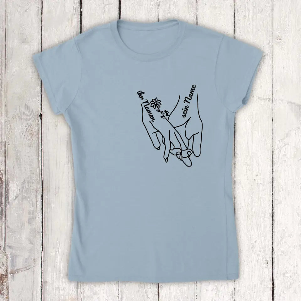 Hands of Love - Personalized Couple T-Shirt