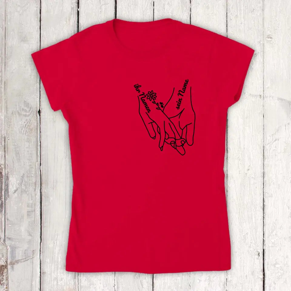 Hands of Love - Personalized Couple T-Shirt
