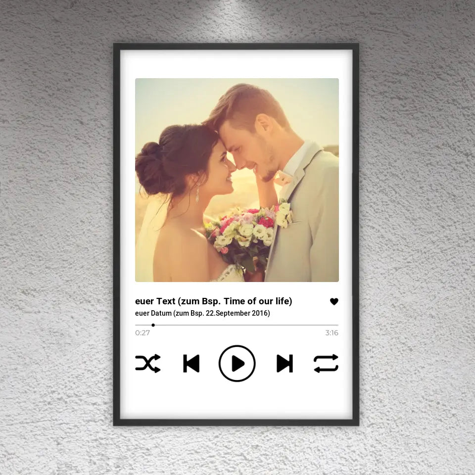 Personalisierte Bilder: Album Cover mit eurem Bild - individuelles Poster mit Rahmen | Personalize Palace