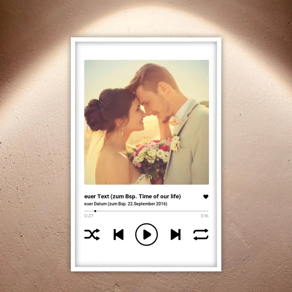 Personalisierte Bilder: Album Cover mit eurem Bild - individuelles Poster mit Rahmen | Personalize Palace
