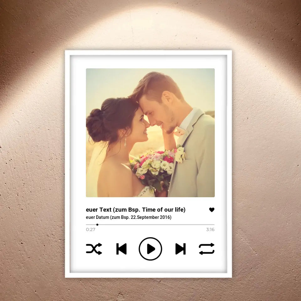 Personalisierte Bilder: Album Cover mit eurem Bild - individuelles Poster mit Rahmen | Personalize Palace