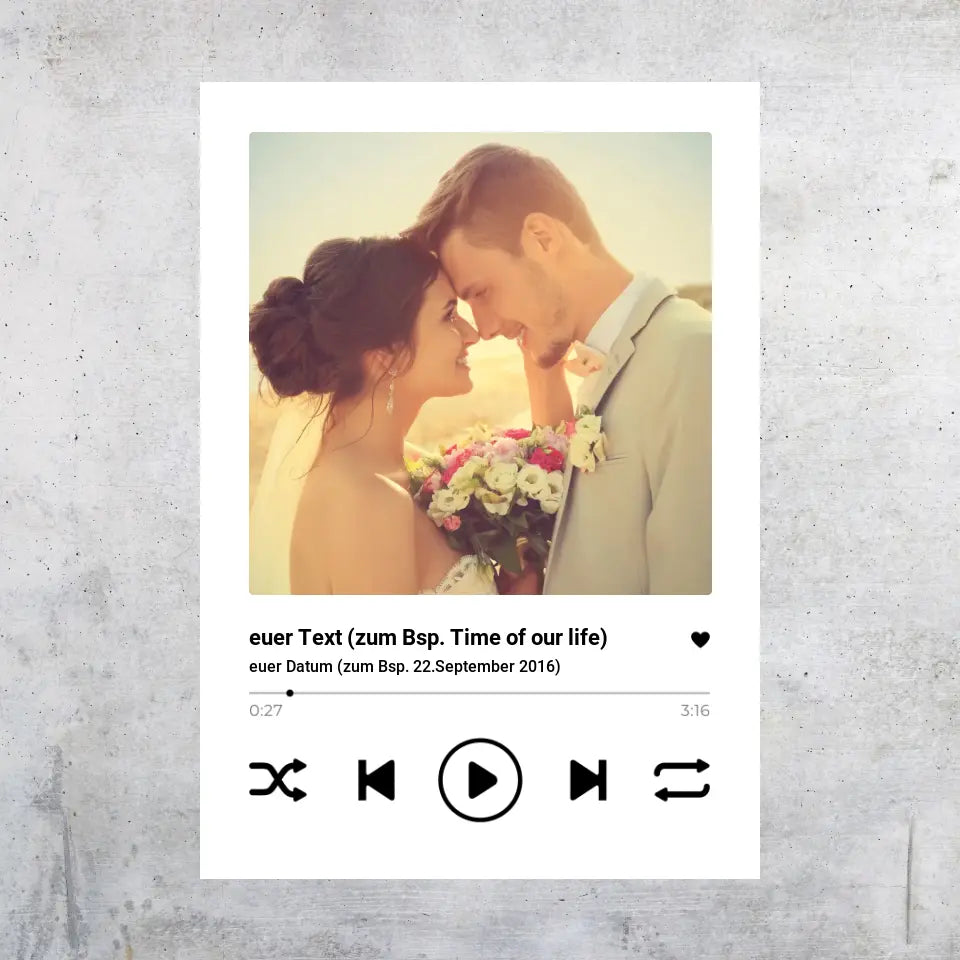Personalisierte Bilder: Album Cover mit eurem Bild - individuelles Poster mit Rahmen | Personalize Palace
