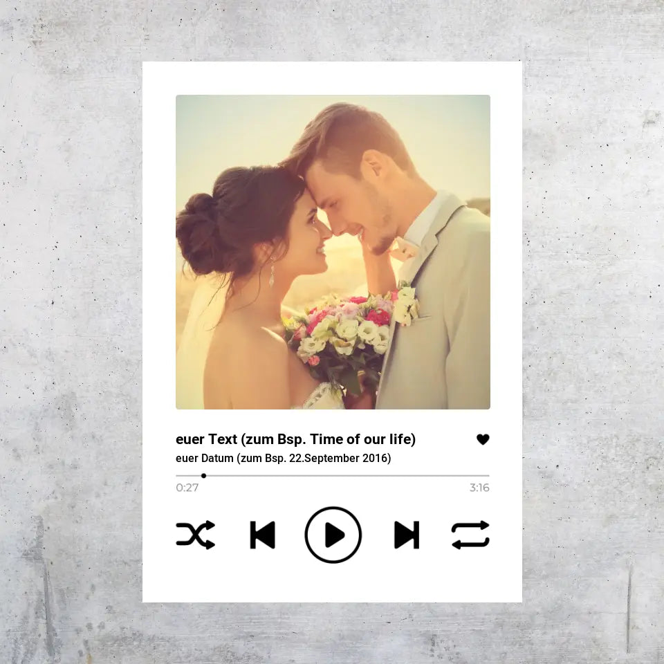 Personalisierte Bilder: Album Cover mit eurem Bild - individuelles Poster mit Rahmen | Personalize Palace