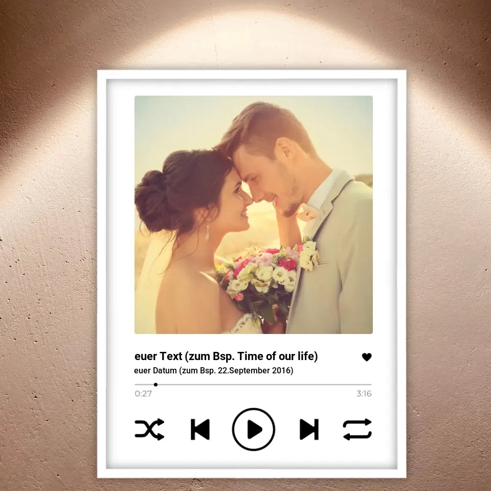 Personalisierte Bilder: Album Cover mit eurem Bild - individuelles Poster mit Rahmen | Personalize Palace