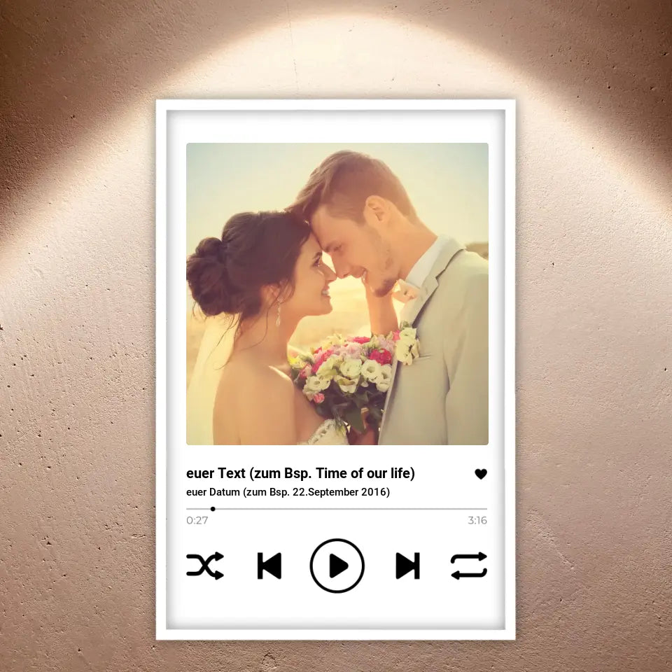 Personalisierte Bilder: Album Cover mit eurem Bild - individuelles Poster mit Rahmen | Personalize Palace