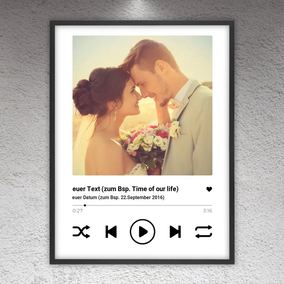 Personalisierte Bilder: Album Cover mit eurem Bild - individuelles Poster mit Rahmen | Personalize Palace