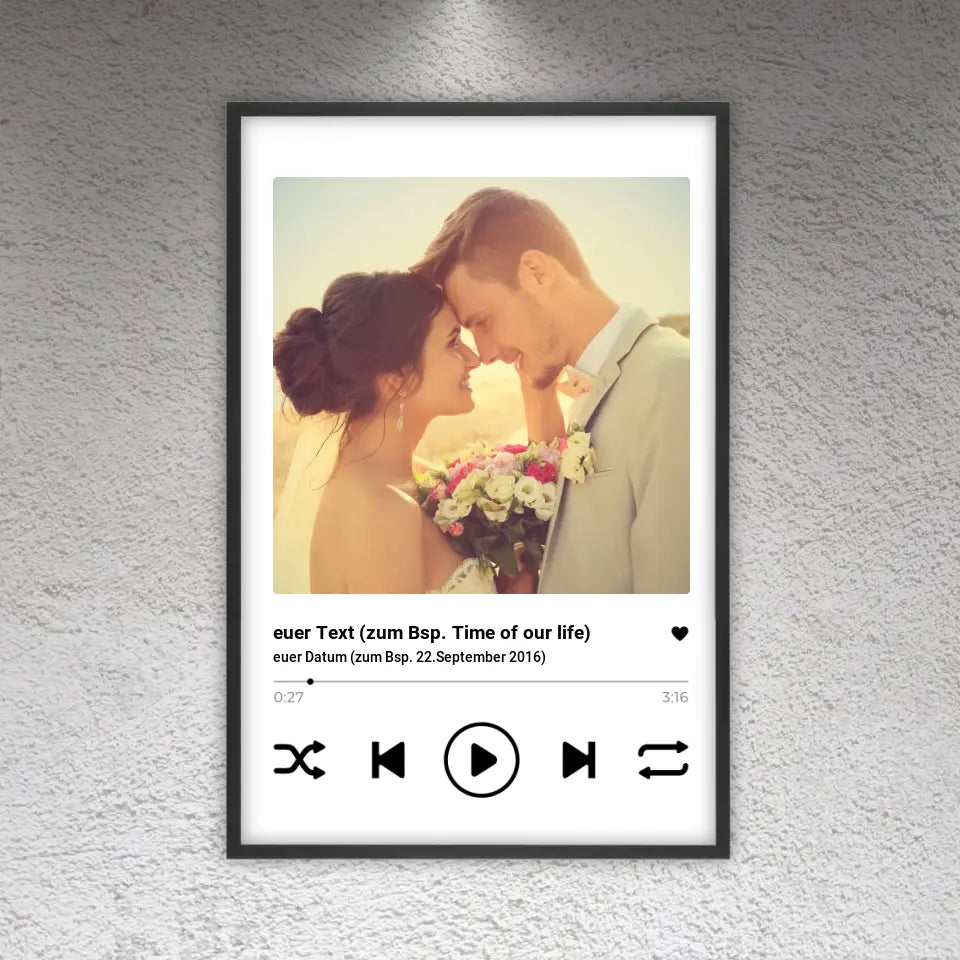 Personalisierte Bilder: Album Cover mit eurem Bild - individuelles Poster mit Rahmen | Personalize Palace