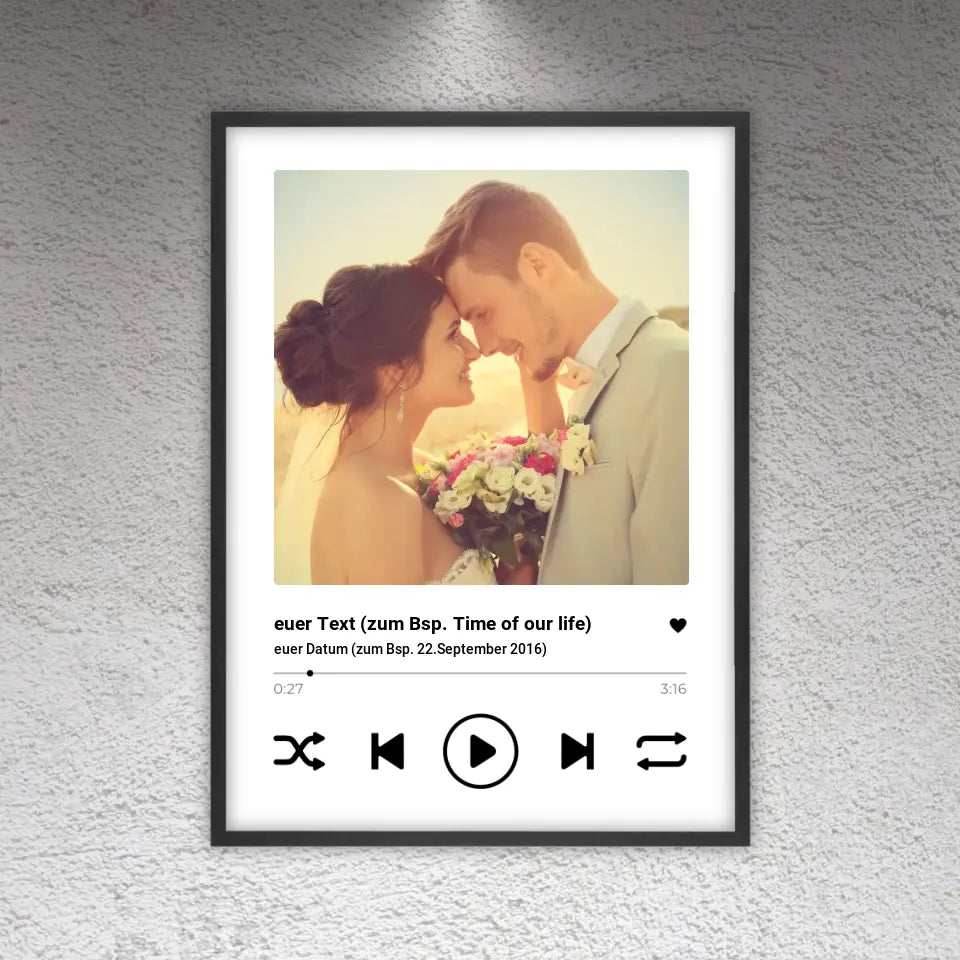 Personalisierte Bilder: Album Cover mit eurem Bild - individuelles Poster mit Rahmen | Personalize Palace