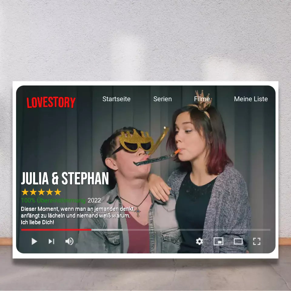 Personalisierte Leinwand: Seriencover à la Netflix - Individuelles Photoboard | Personalize Palace