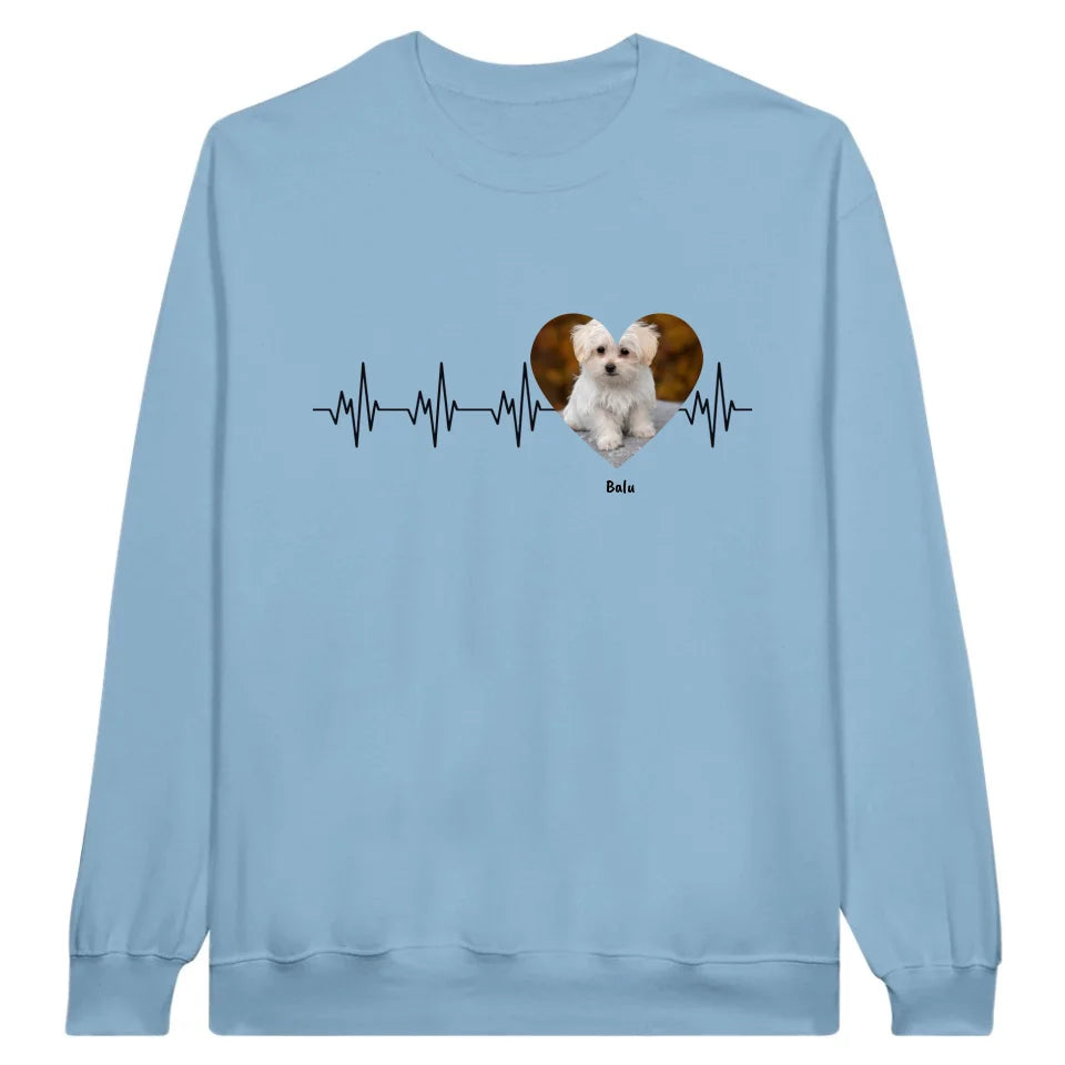 Herzschlag mit Foto - Individueller Hoodie | Personalize Palace
