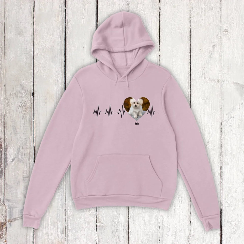 Herzschlag mit Foto - Individueller Hoodie | Personalize Palace