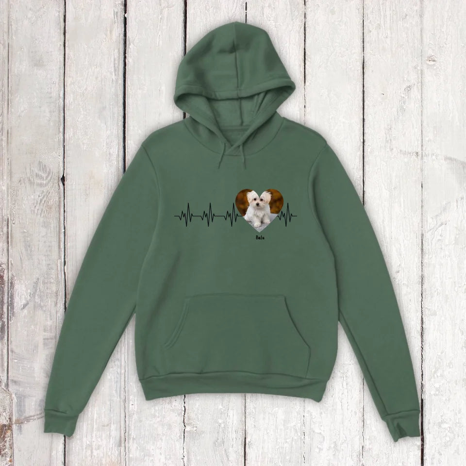 Herzschlag mit Foto - Individueller Hoodie | Personalize Palace