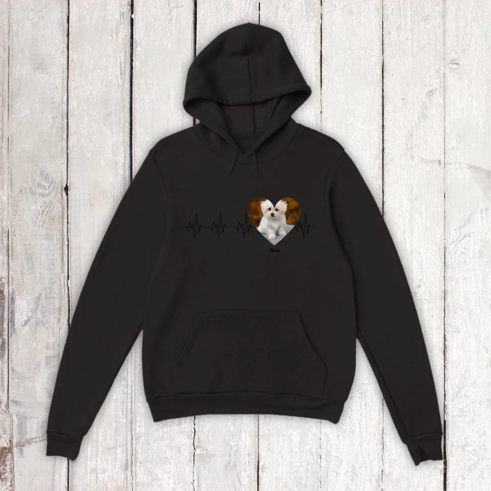 Herzschlag mit Foto - Individueller Hoodie | Personalize Palace