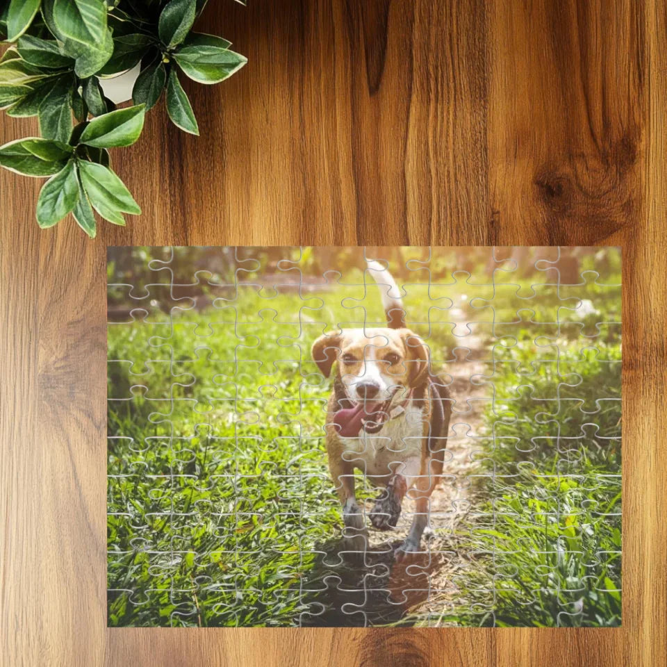 Foto mit Spruch als Andenken an verstorbenen Hund - individuelles Puzzle | Personalize Palace
