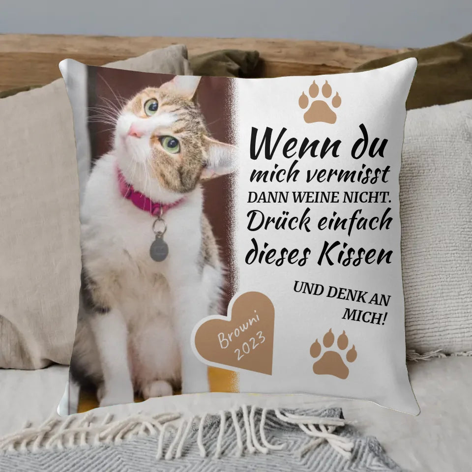 Personalisiertes Kissen: Danke an deine Katze - Individuelles Kissen | Personalize Palace