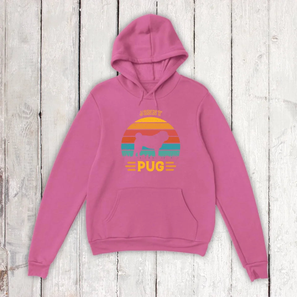 Vintage Hund Design Silhouette - personalisierter Hoodie oder T-Shirt | Personalize Palace