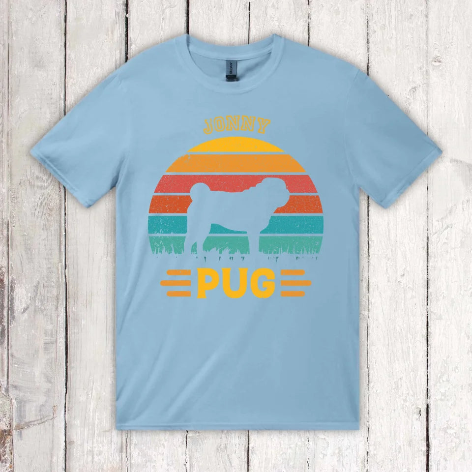 Vintage Hund Design Silhouette - personalisiertes T-Shirt oder Hoodie | Personalize Palace