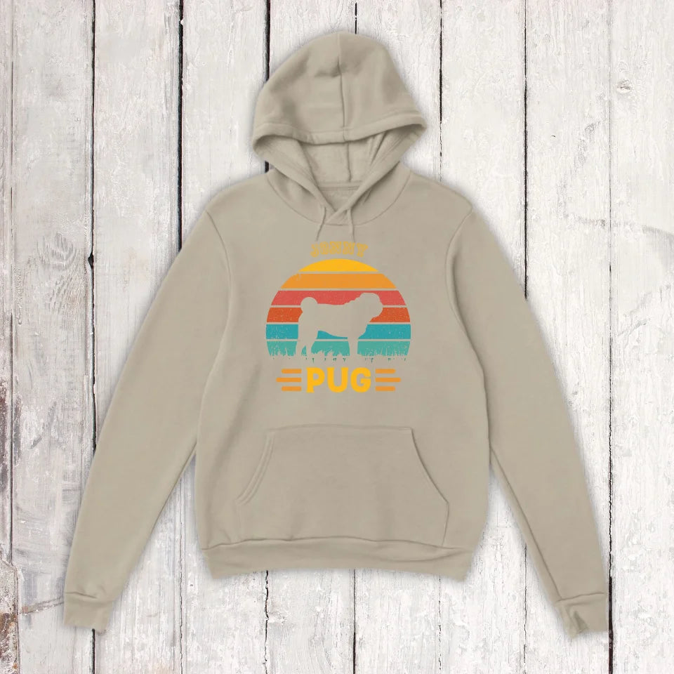 Vintage Hund Design Silhouette - personalisierter Hoodie oder T-Shirt | Personalize Palace