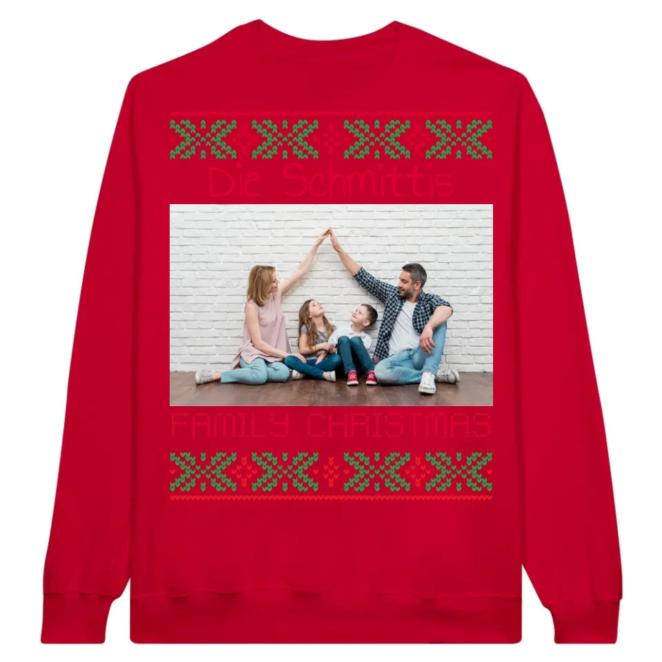Ugly Weihnachts-Sweater mit deinem Foto und Text - personalisiere dein X-Mas | Personalize Palace