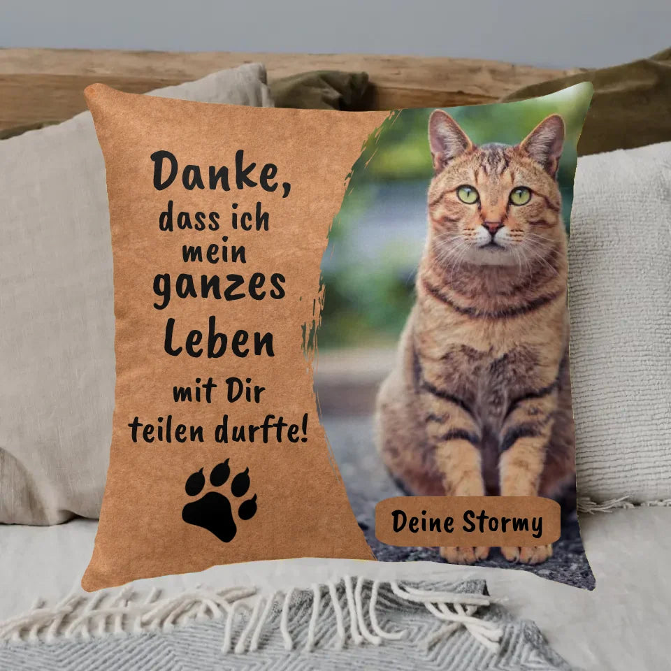 Personalisiertes Kissen: Danke an deine Katze - Individuelles Kissen | Personalize Palace