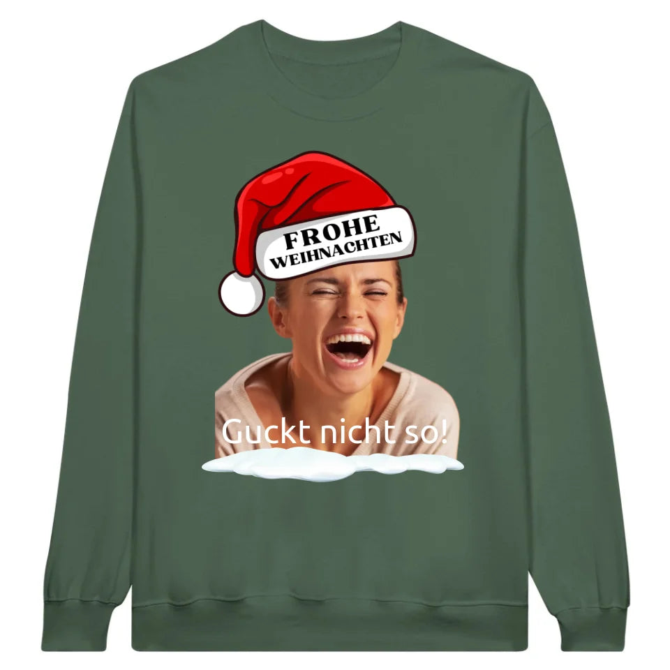 Weihnachtsmütze mit deinem Bild und Text - individueller Pullover oder Sweater