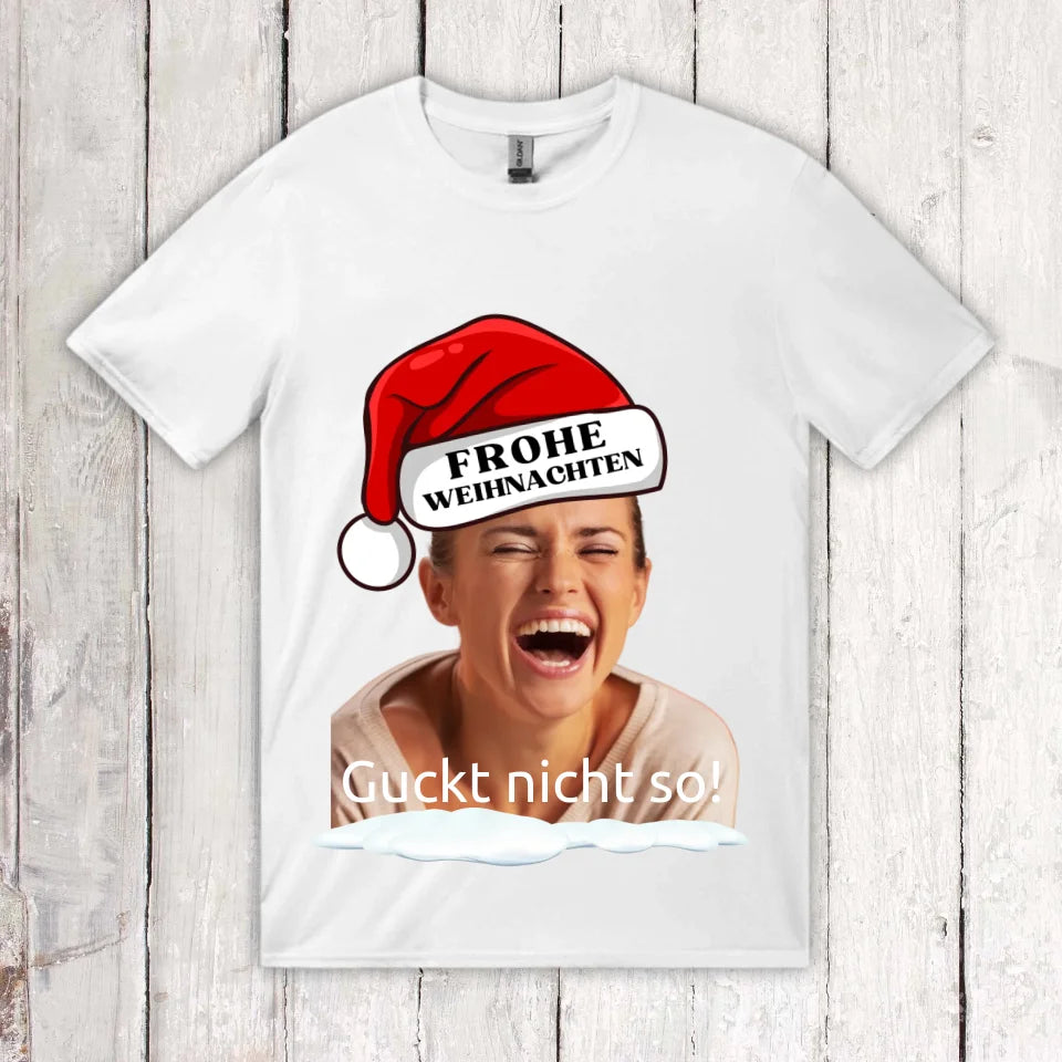 Weihnachtsmütze mit deinem Bild und Text - individueller Pullover oder Sweater