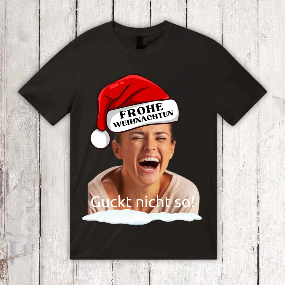 Weihnachtsmütze mit deinem Bild und Text - individueller Pullover oder Sweater