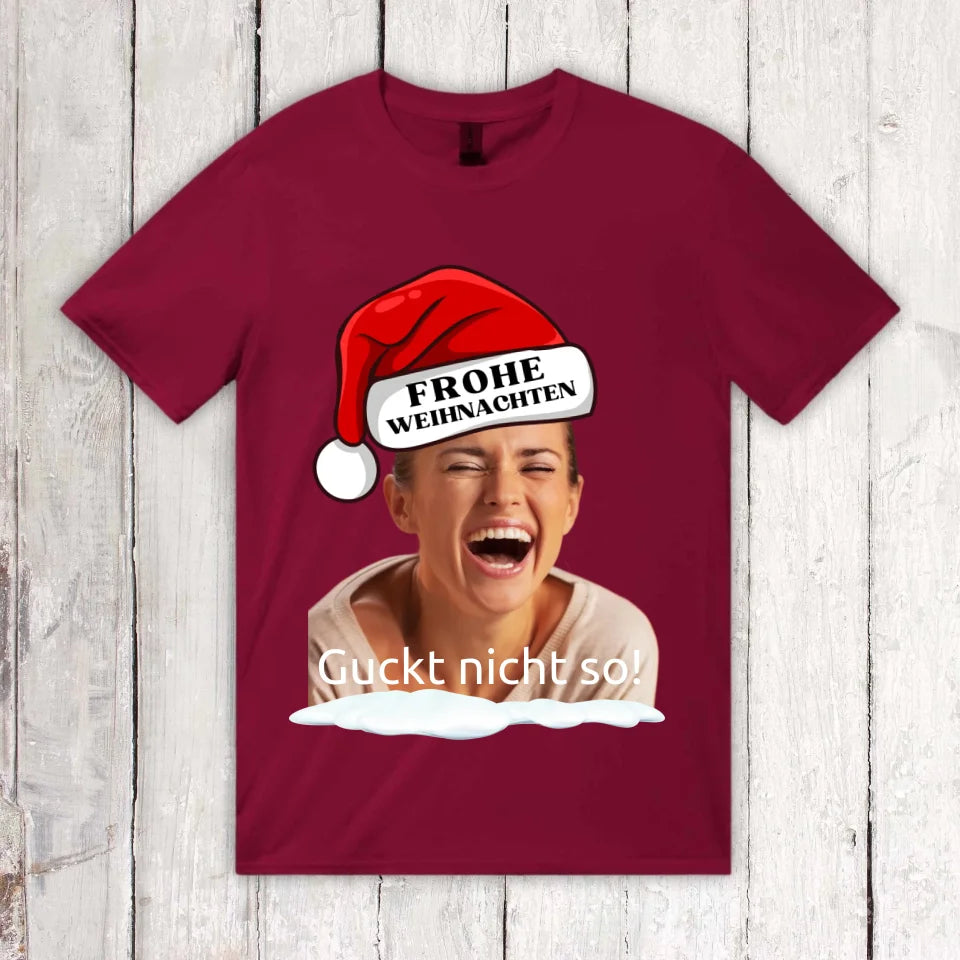 Weihnachtsmütze mit deinem Bild und Text - individueller Pullover oder Sweater