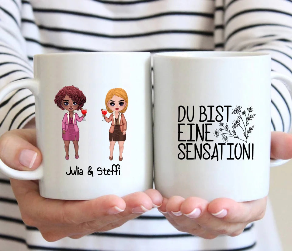 Personalisierte Tasse: Besties, Schwestern, beste Freundinnen - Individuelle Tasse | Personalize Palace
