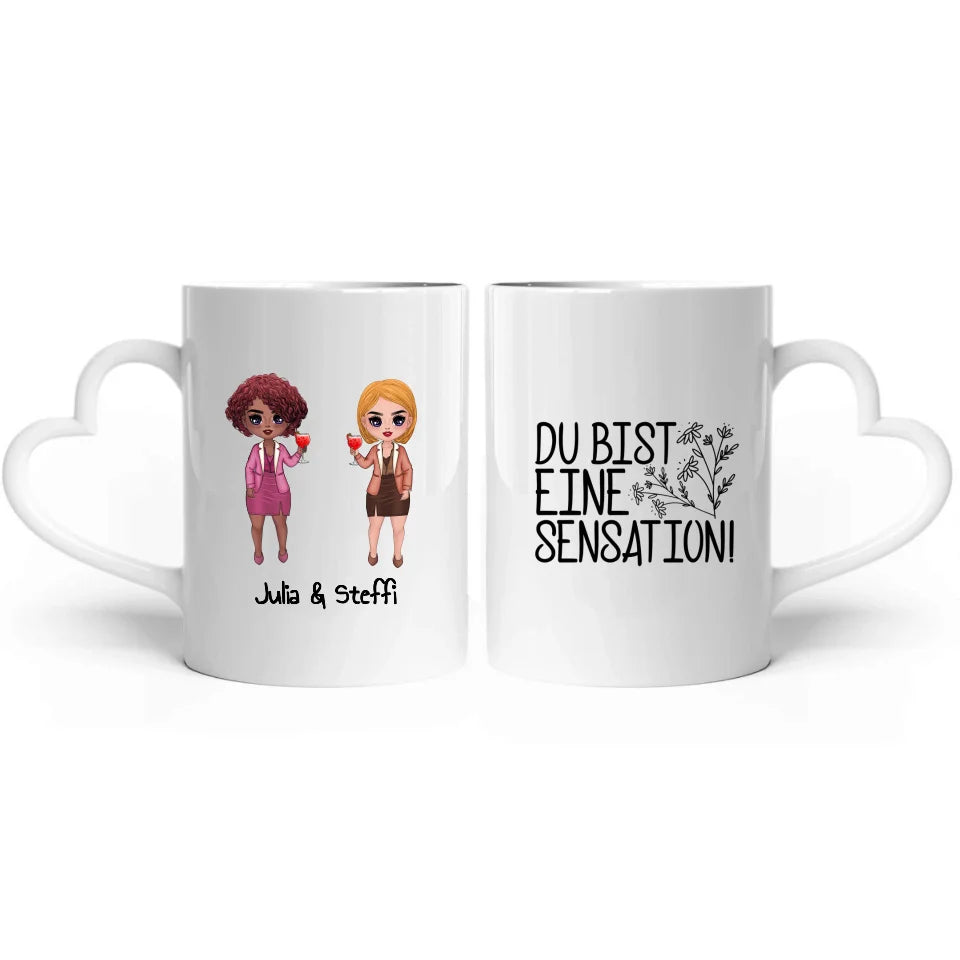 Personalisierte Tasse: Besties, Schwestern, beste Freundinnen - Individuelle Tasse | Personalize Palace