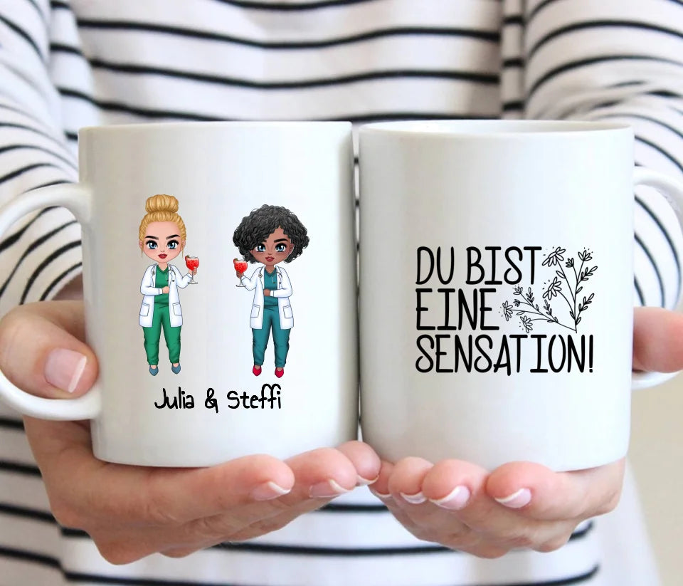 Personalisierte Tasse: Krankenschwester und Ärztin Besties - Individuelle Tasse | Personalize Palace