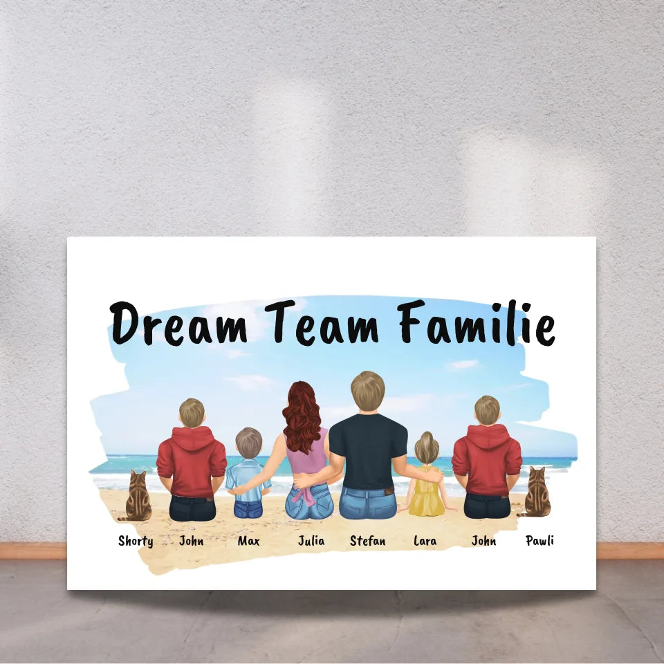 Personalisierte Leinwand: 9 Bilder in Schwarz und Weiß Collage - Individuelles Photoboard | Personalize Palace