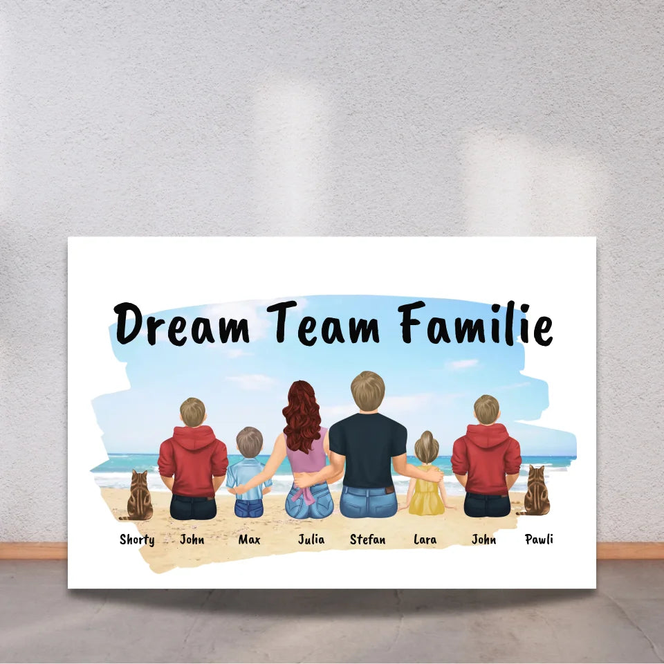 Personalisierte Leinwand: 9 Bilder in Schwarz und Weiß Collage - Individuelles Photoboard | Personalize Palace