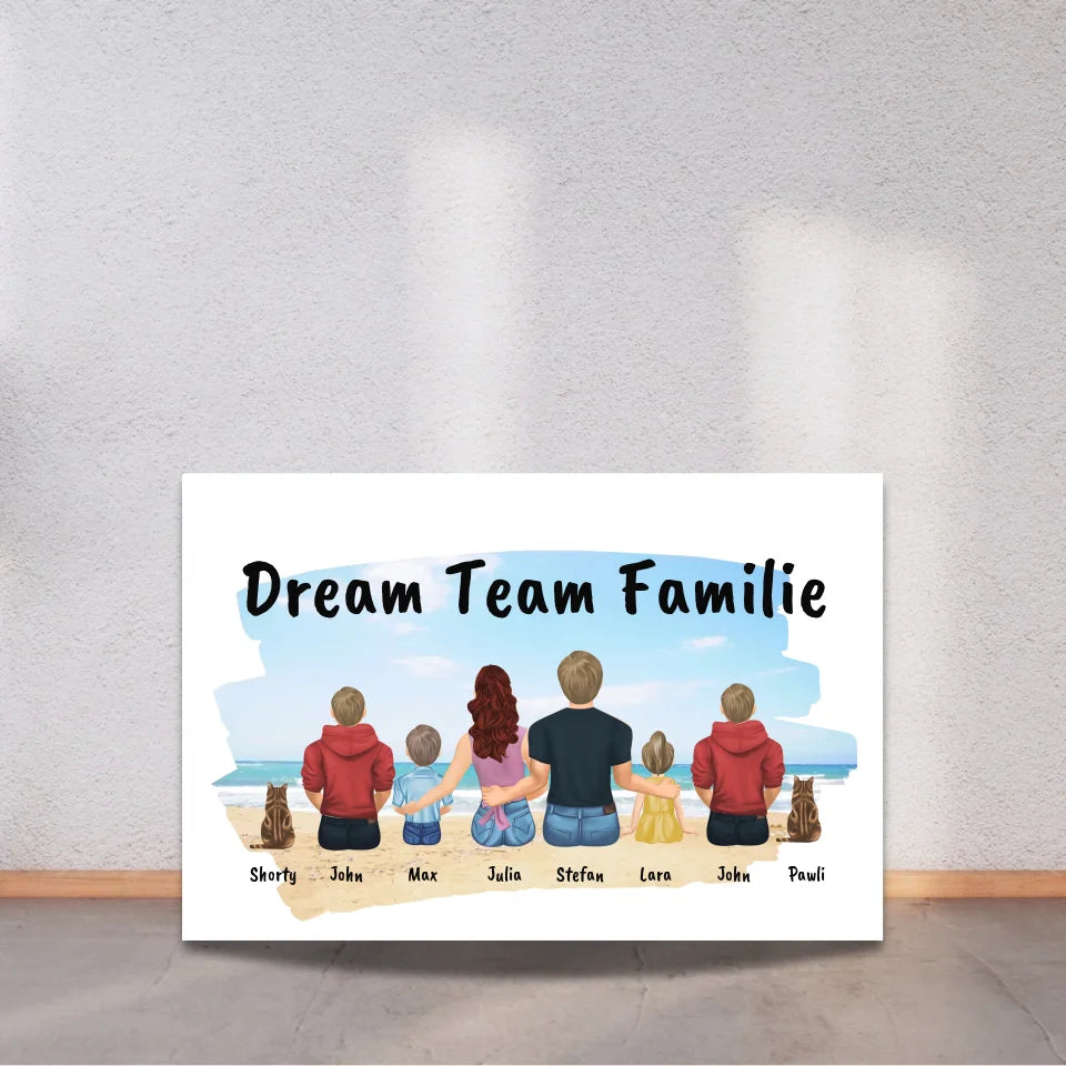 Personalisierte Leinwand: 9 Bilder in Schwarz und Weiß Collage - Individuelles Photoboard | Personalize Palace