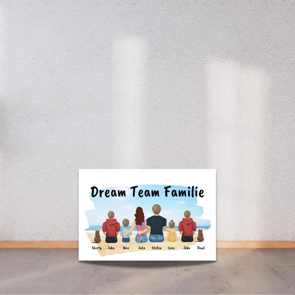 Personalisierte Leinwand: 9 Bilder in Schwarz und Weiß Collage - Individuelles Photoboard | Personalize Palace
