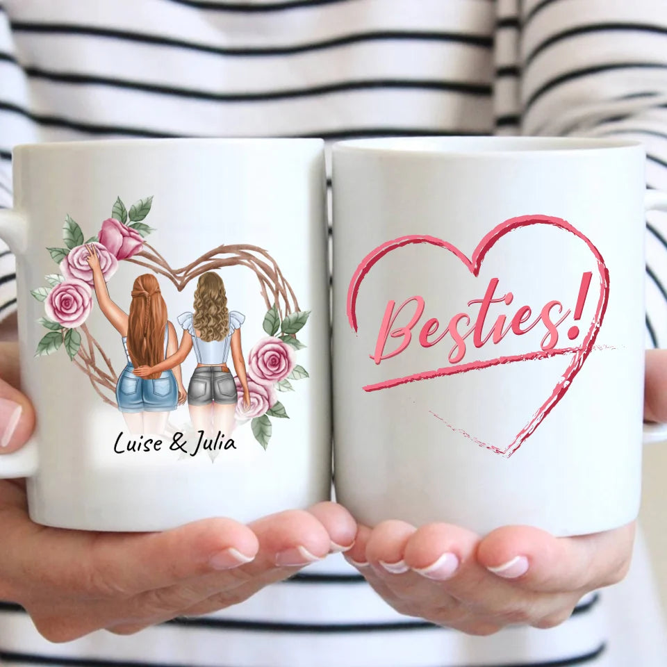 Personalisierte Tasse: Besties, Schwestern, Beste Freundinnen - individuelle Tasse | Personalize Palace