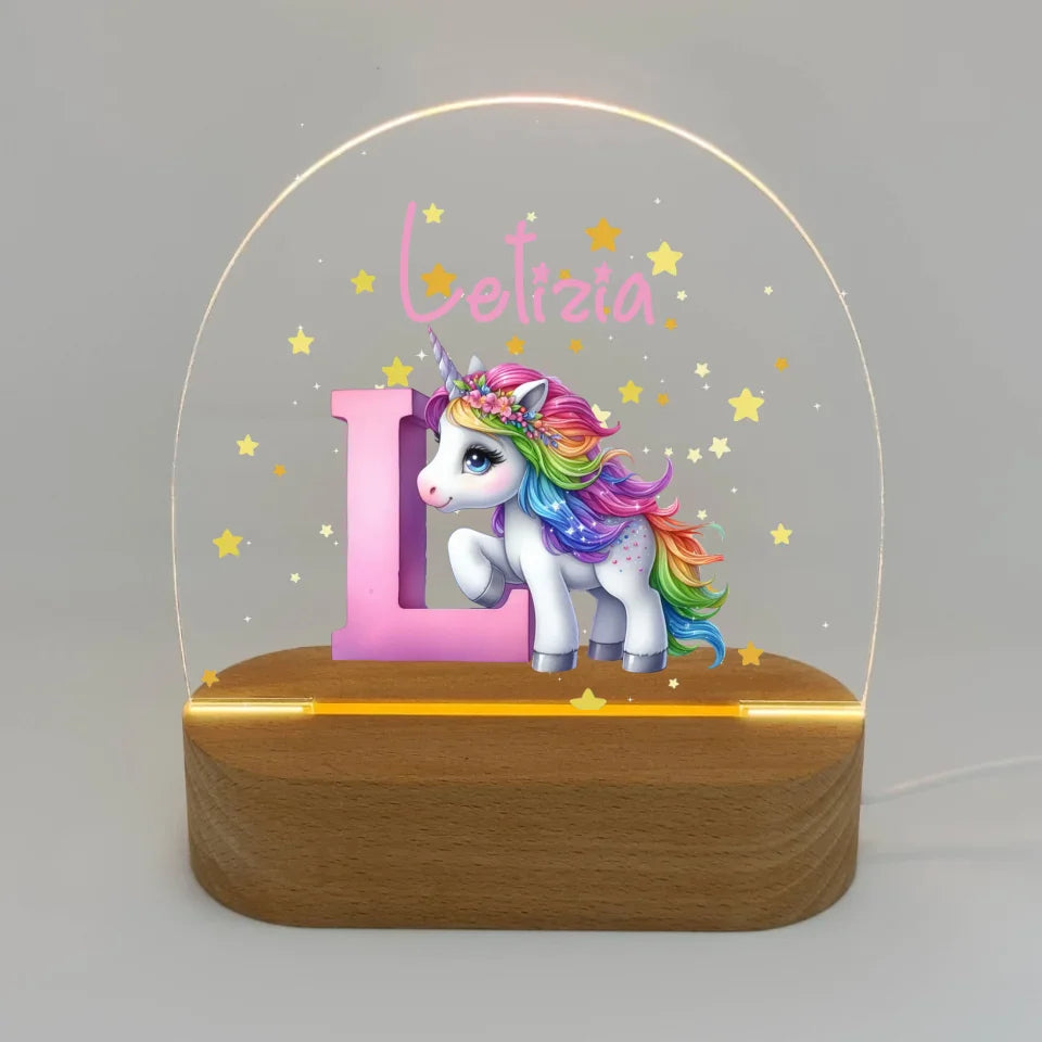 Personalisierte LED Bilder: Kinder Nachtlicht mit Safari Tieren - Individuelles LED Nachtlicht | Personalize Palace