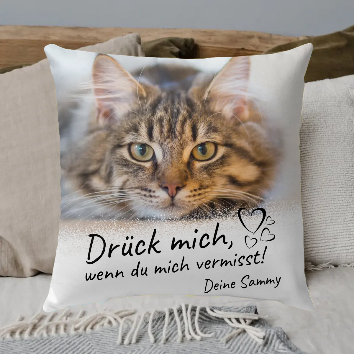 Personalisiertes Kissen: Danke an deine Katze - Individuelles Kissen | Personalize Palace