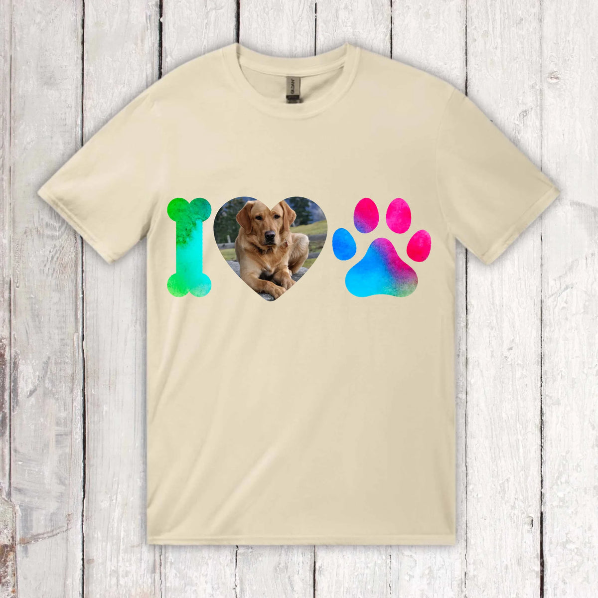I Love Dogs with your photo - personalized hoodie